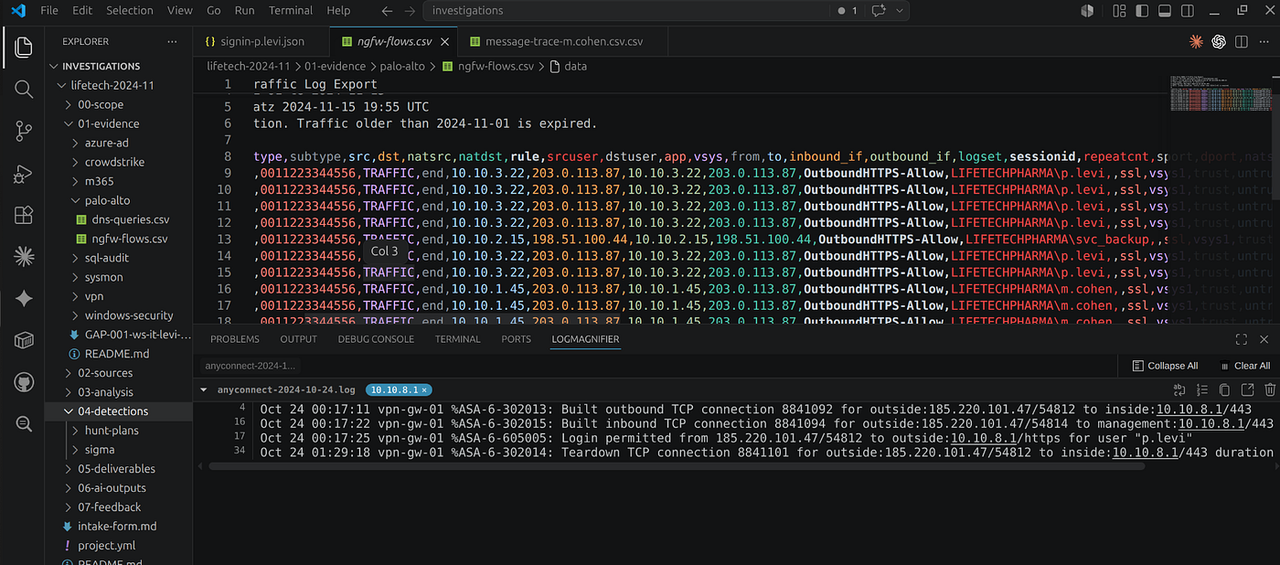NGFW Rainbow CSV interface