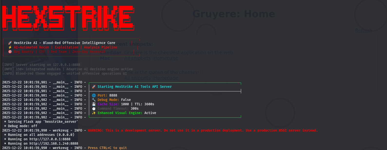 AI driven web application pentesting with HexStrike AI — Environment