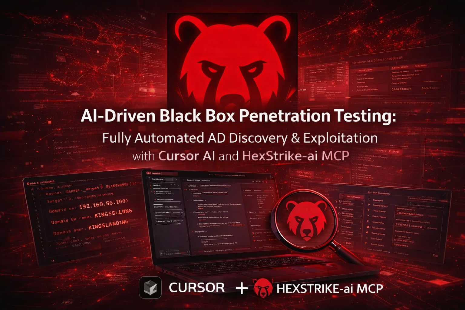 AI driven black box Active Directory penetration testing — AI-Assisted AD Discovery and Exploitation with Cursor AI and HexStrike AI MCP. Lab wa…