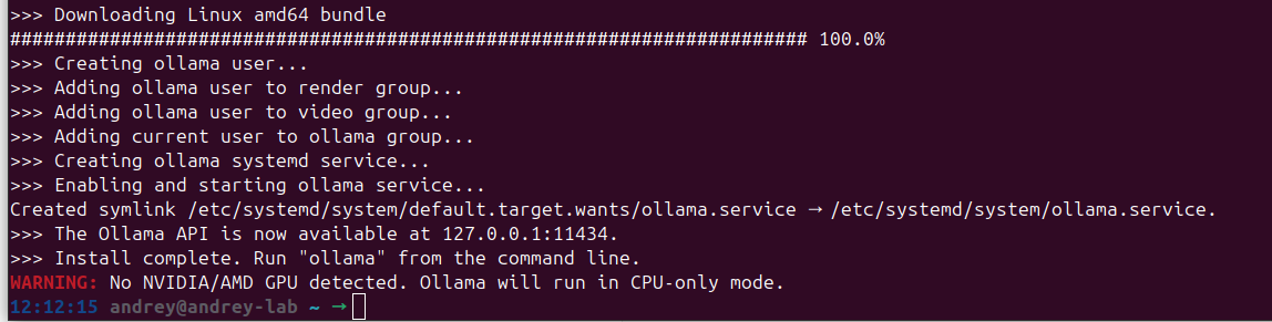 HexStrike MCP orchestration with Ollama Ubuntu host Kali VM SSH bridging and performance — 2.1 Install Ollama