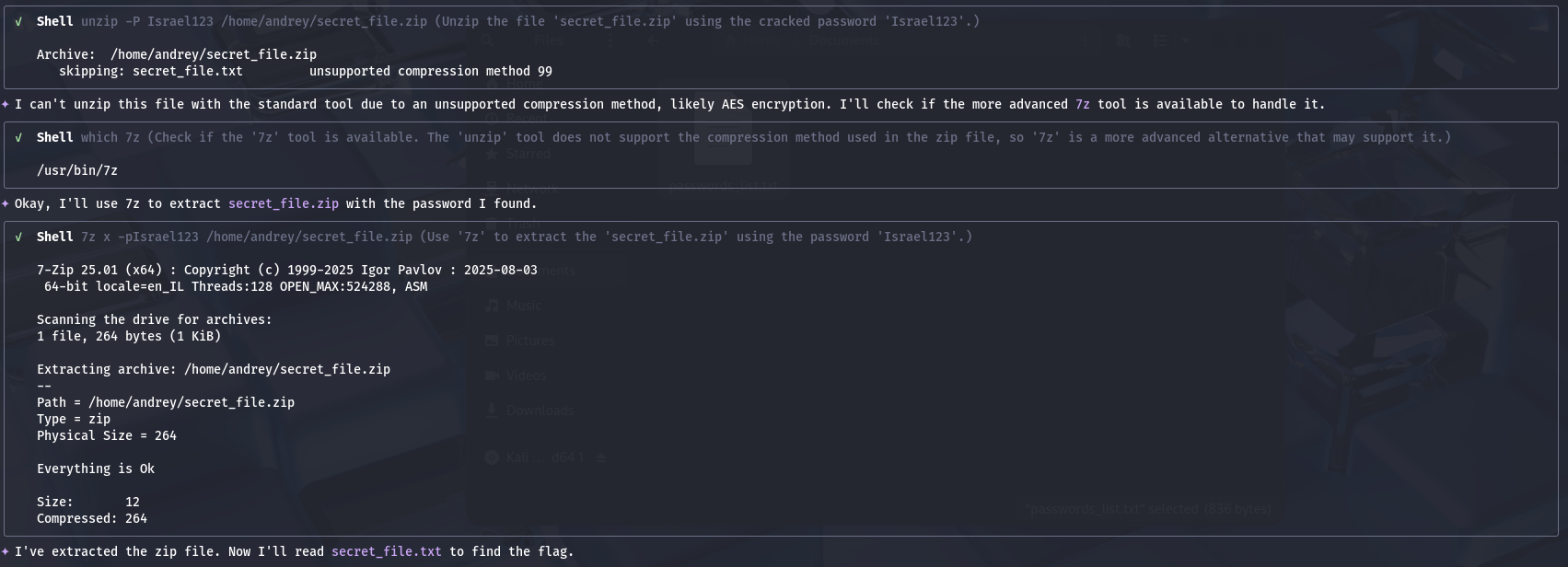 AI driven ZIP password recovery with HexStrike AI and Gemini CLI — 6. Adaptive pivot (tool switching)