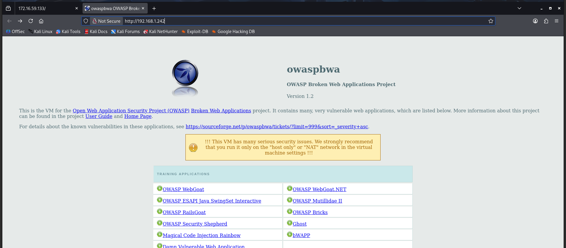 AI driven web application pentesting with HexStrike AI — Target