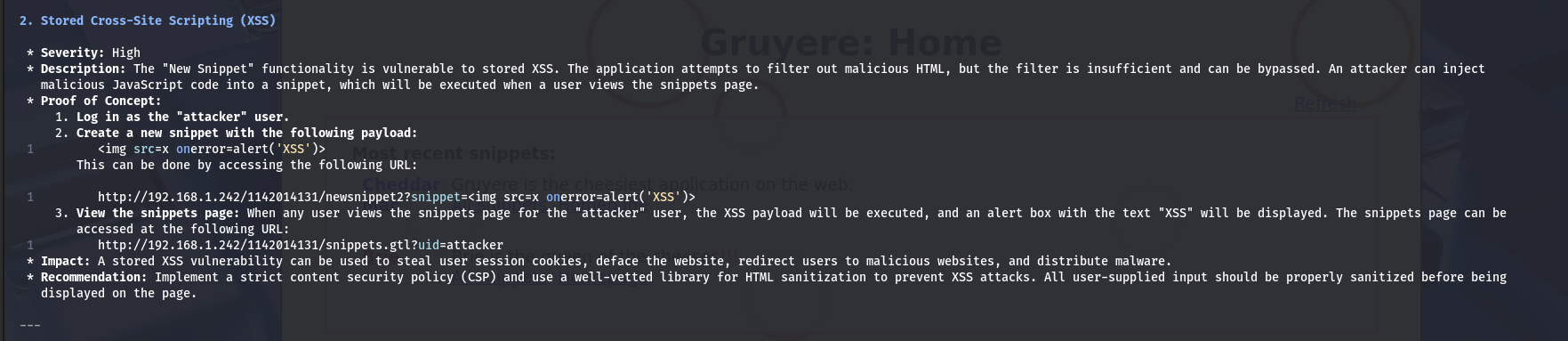 AI driven web application pentesting with HexStrike AI — Step 7: Exploitation Summary (view 2)