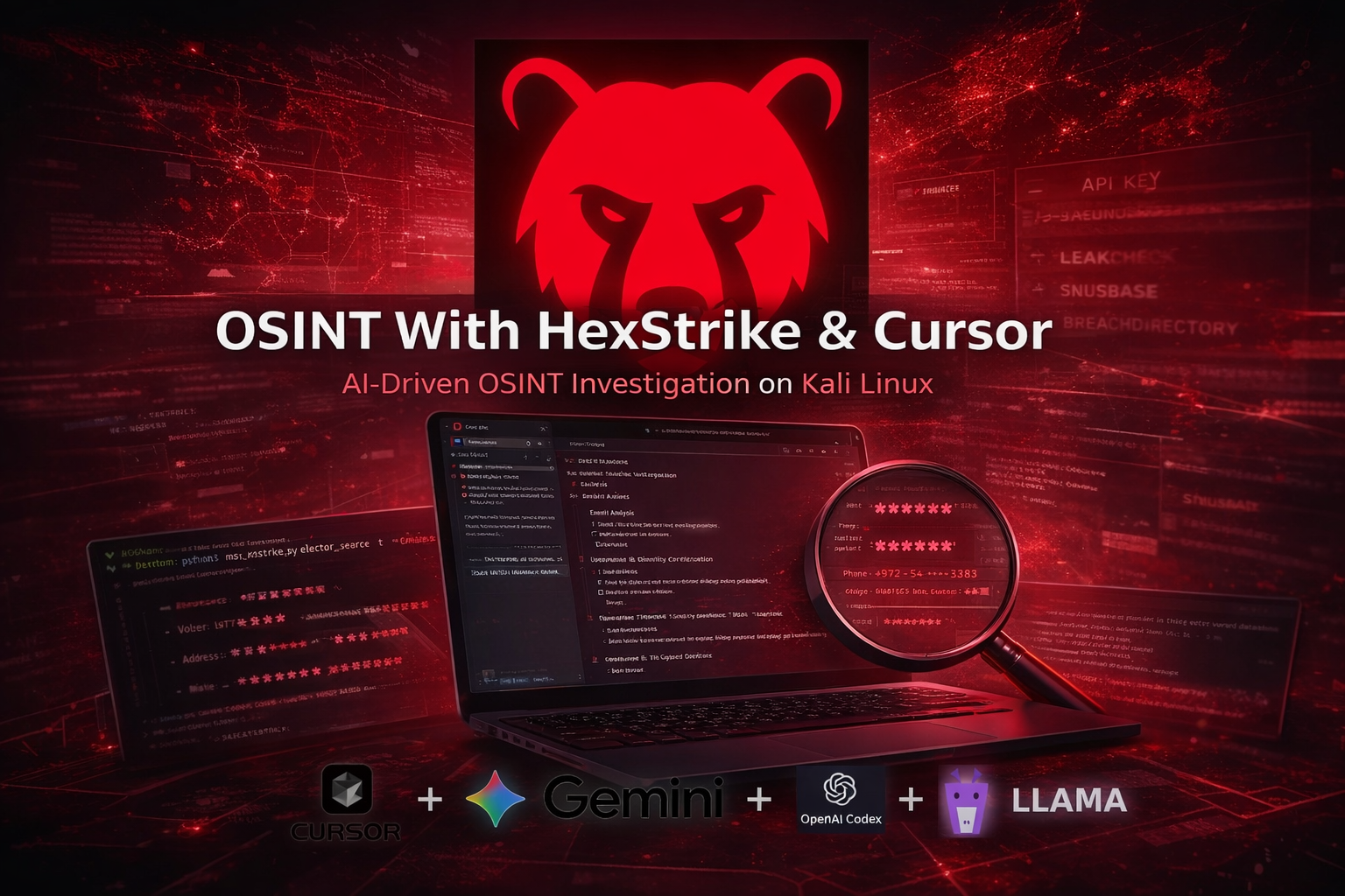 HexStrike Cursor for OSINT from one email to a full exposure map — Why OSINT is harder than “hack the box,” what an AI-assisted workflow looks l…