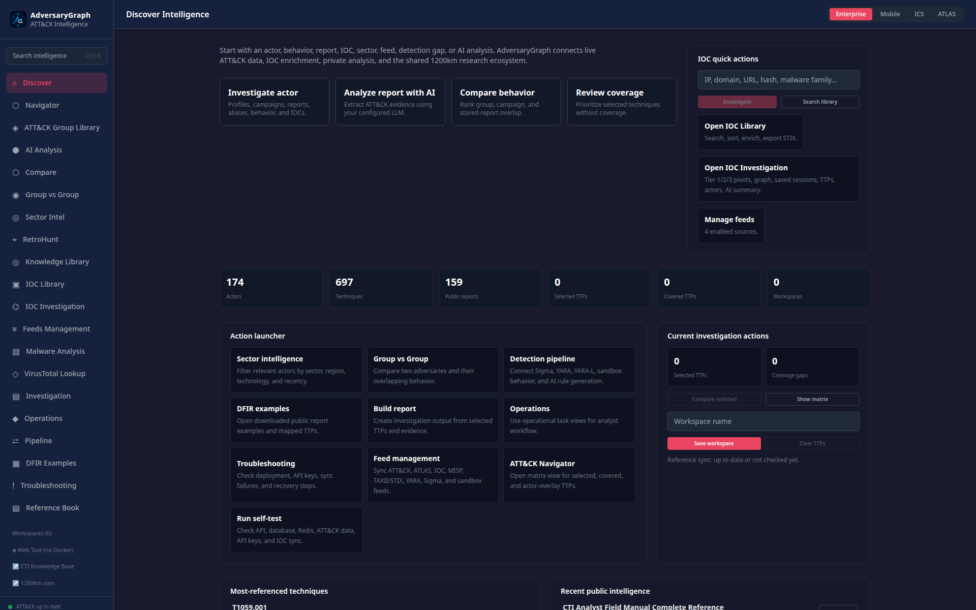 Discover dashboard