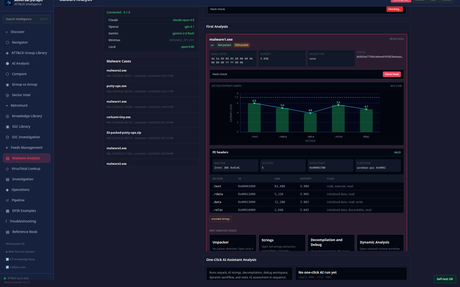 Hash-check feed results