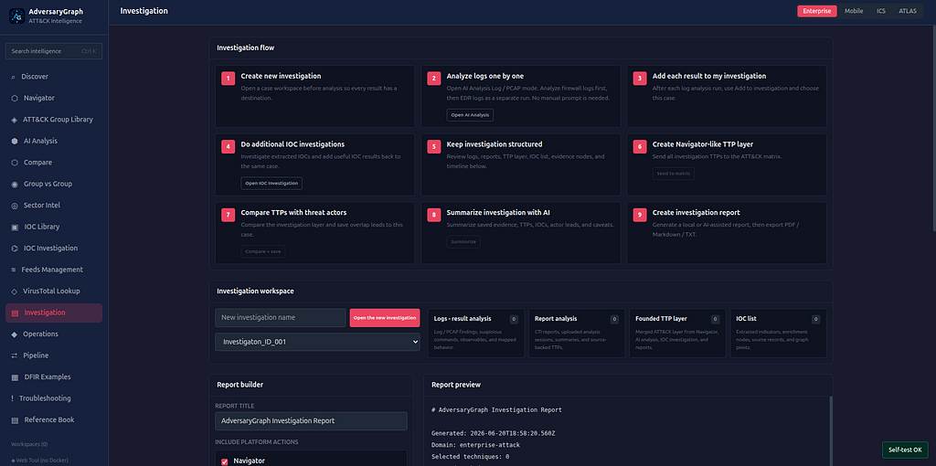 Create the investigation workspace first