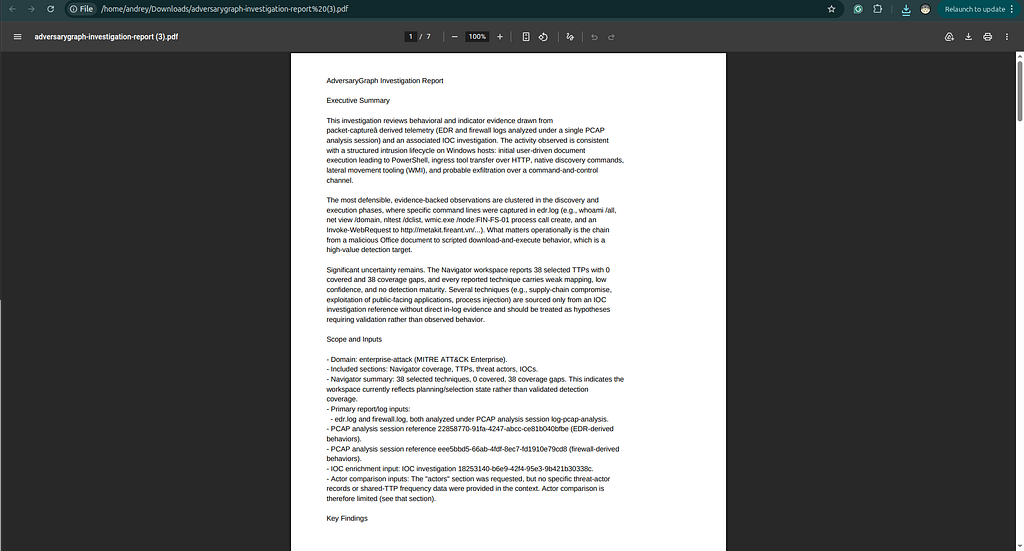 Final report preview