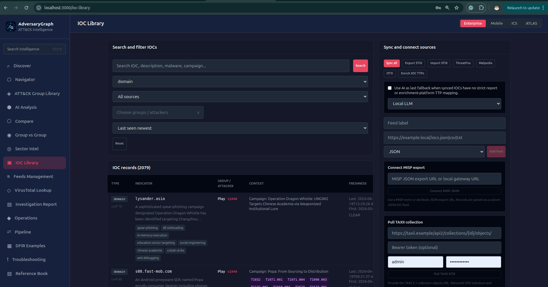 Search IOC Library workflow