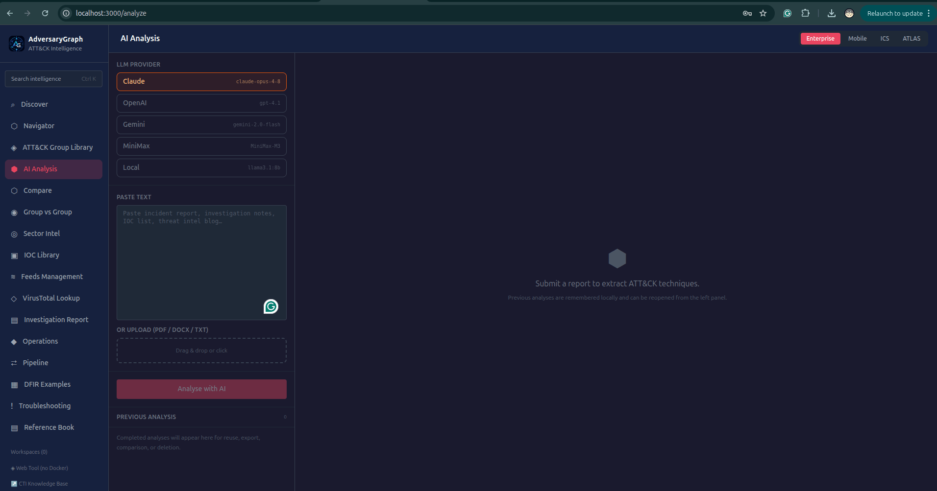 Map Report to ATT&amp;CK workflow