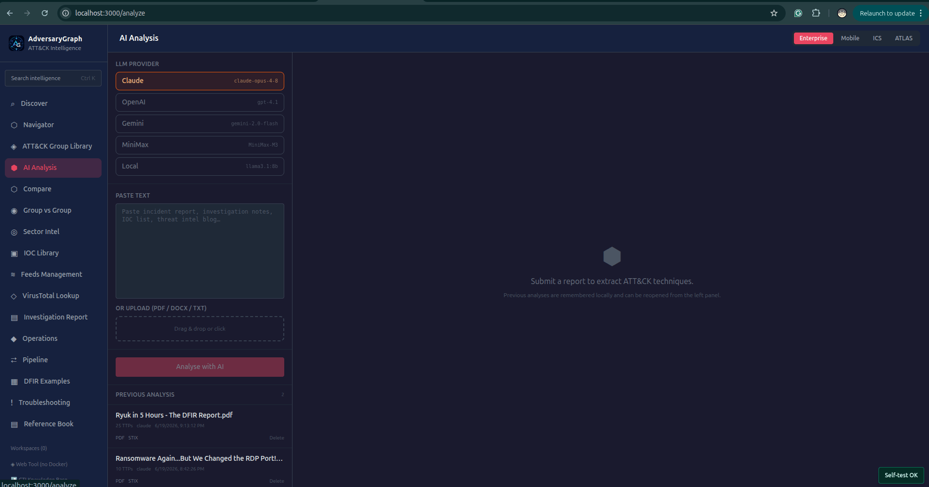Compare Two Reports workflow