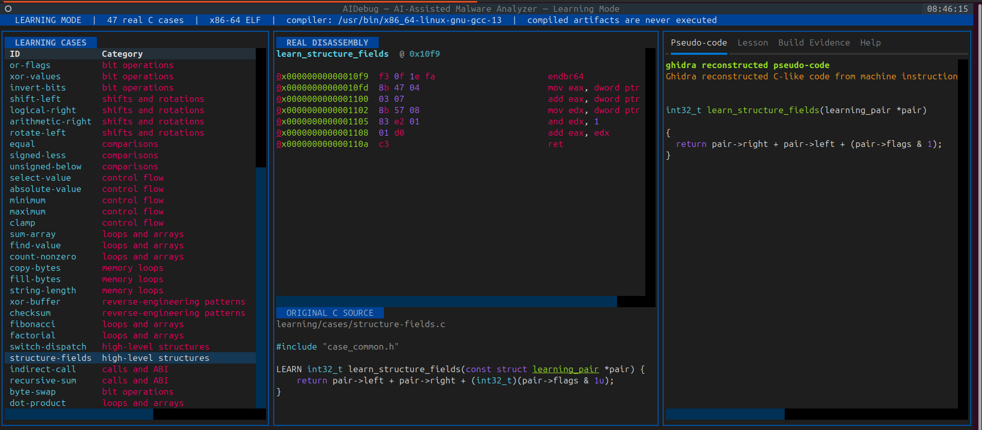 Recovering arrays and structure fields from scaled indexes and stable offsets