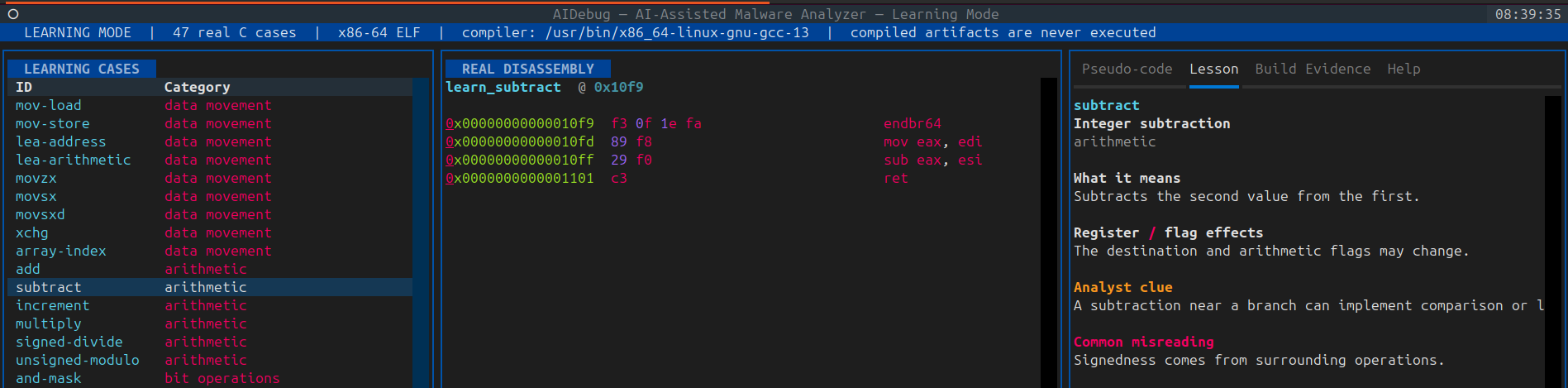 Bitwise AND, OR, XOR, and NOT instruction examples