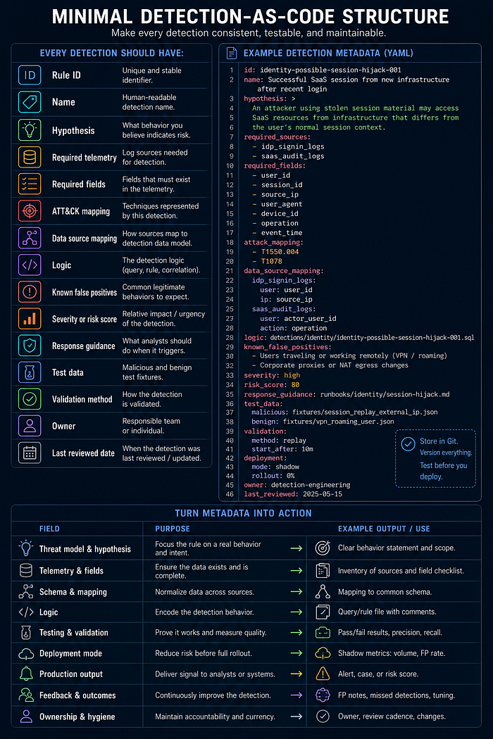 Detection-as-code metadata structure
