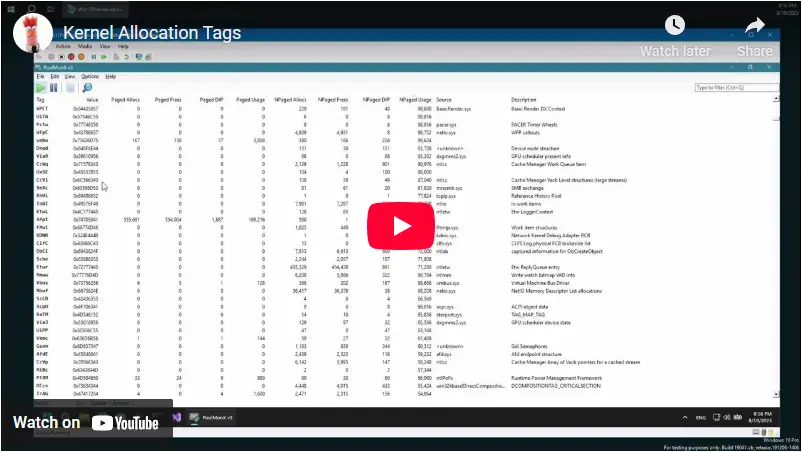 Cover image for Kernel Allocation Tags in Windows Explained
