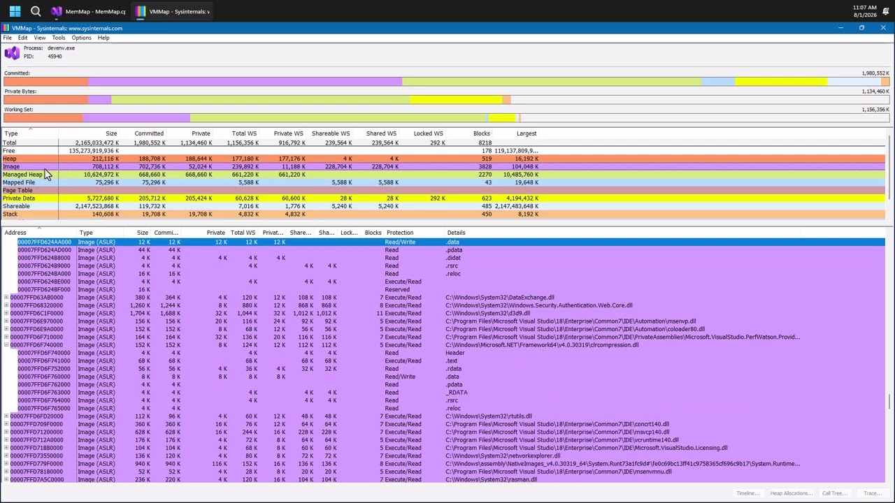 Cover image for VMMap Basics: How to Read a Windows Process's Memory Layout