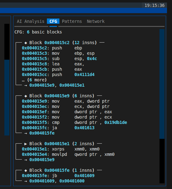 AIDebug control flow graph screenshot
