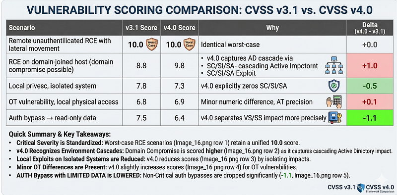 CVSS v4.0 — v3.1 vs v4.0: Side-by-Side Comparison