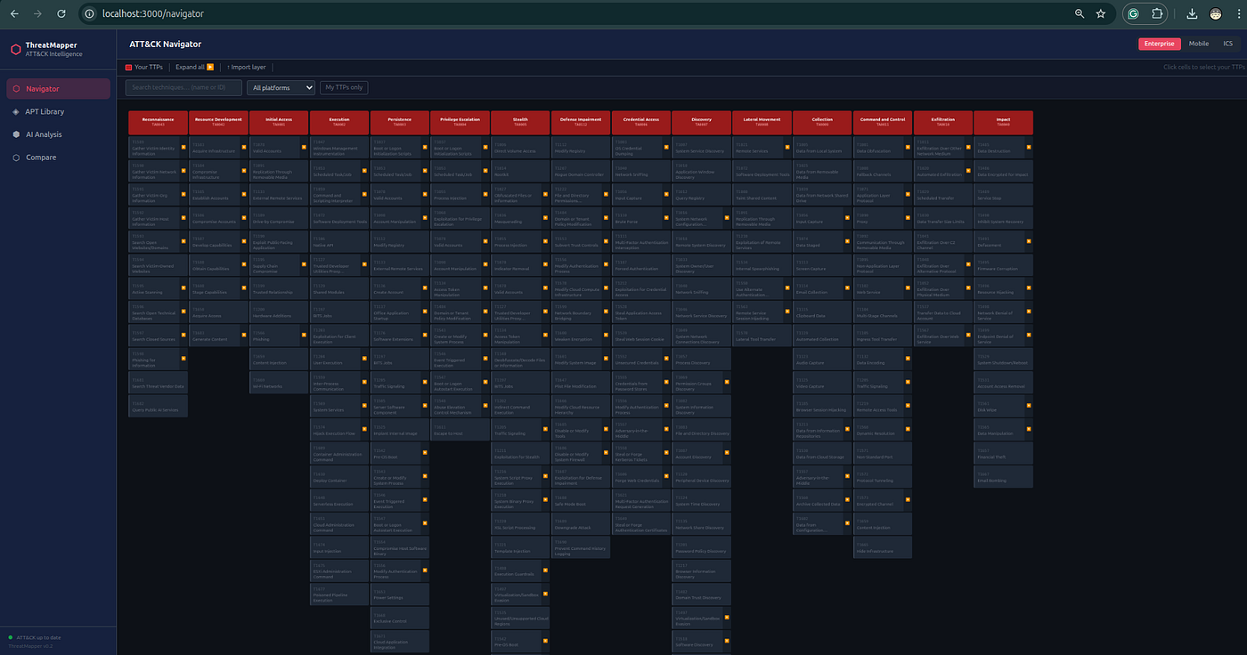 ThreatMapper frontend — Navigator ready after ingestion