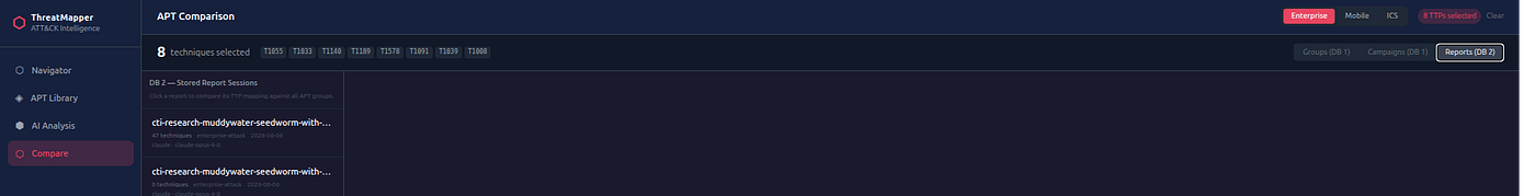 Compare — three mode switcher overview